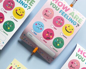 Kids Feelings Check-In Cards: Emotional Learning Activity (Printable)