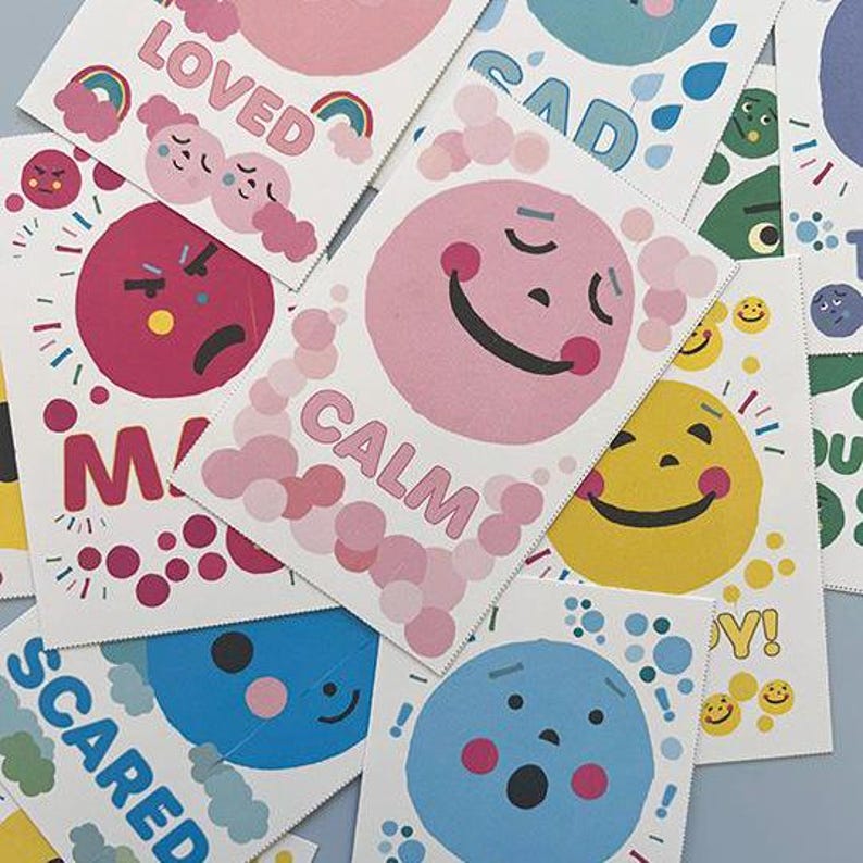 Feelings Flash Cards: Kids Emotions Printables (digital Download) - Etsy