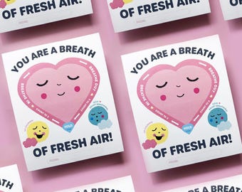 Heart Breathwork Valentine Cards for Kids