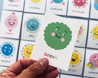 Feelings Flash Cards for Kids: Emotions Learning (Digital Download)