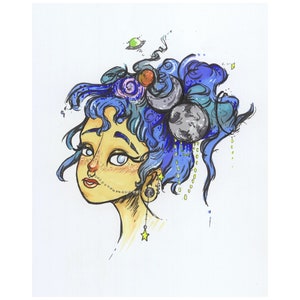Galaxy Girl Print
