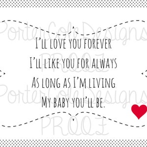 11x14 I Ll Love You Forever Children S Book Quote Wall Etsy 11x14 I Ll Love You Forever Children S Book Quote Wall Etsy