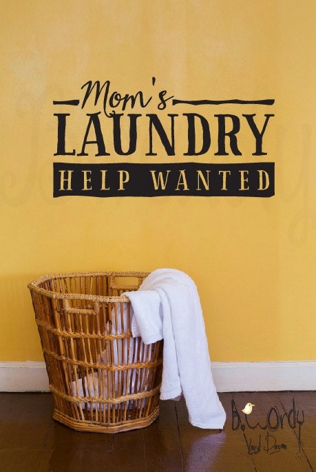 Calcomanía de pared de vinilo lavandería de mamá ayuda | Etsy