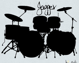 DRUM SET DRUMS DRUMMER BAND MUSIC GRAPHIC DECAL STICKER ART CAR WALL DECOR