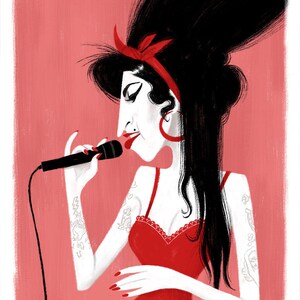 Amy Winehouse, 8.5x11 print