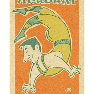 Circus Acrobat, 8.5x11 afdrukken