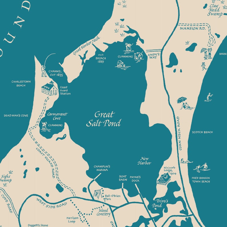 A Decorative Map of Block Island image 2