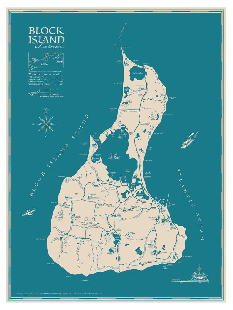 A Decorative Map of Block Island image 1