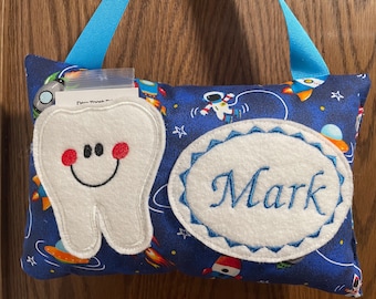 Personalized Tooth Fairy Pillow, Children's Keepsake, Custom Tooth Holder, Kids Gift, Tooth Fairy Gift