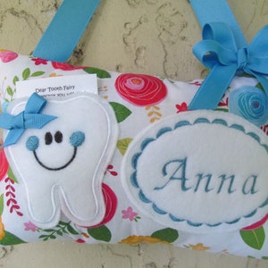 Personalized Tooth Fairy Pillow, Children&#39;s Keepsake, Custom Tooth Holder, Kids Gift, Tooth Fairy Gift