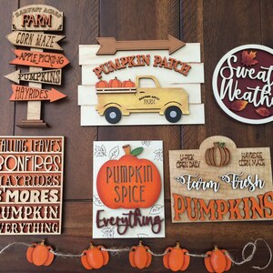 Fall Tiered Tray Set, Fall Decor, Fall Tiered Tray Decor, Autumn Decor
