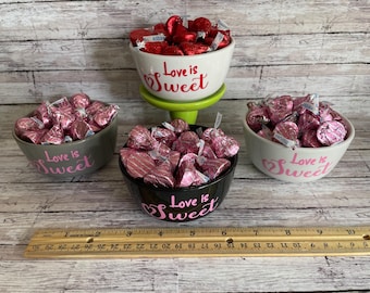 Valentine decor, Valentine Mini Candy Dish, Love is sweet Candy dish, valentines, Kisses, candy, Cupid, Valentine Tiered Tray Decor