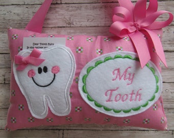 Tooth Fairy Pillow, Pillow for loose tooth, Baby Shower Gift