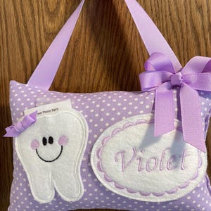 Personalized Tooth Fairy Pillow, Children&#39;s Keepsake, Custom Tooth Holder, Kids Gift, Tooth Fairy Gift