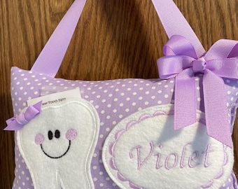 Personalized Tooth Fairy Pillow, Children's Keepsake, Custom Tooth Holder, Kids Gift, Tooth Fairy Gift