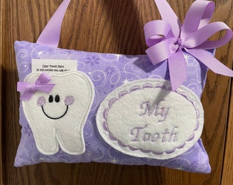 Tooth Fairy Pillow, Pillow for loose tooth, Baby Shower Gift