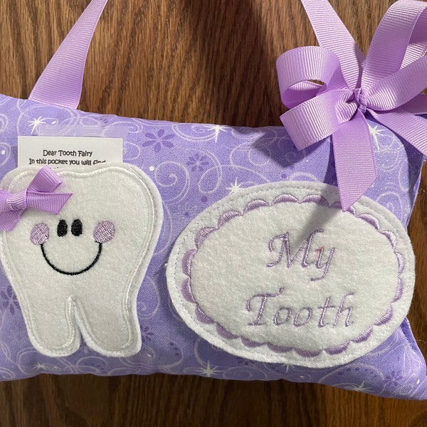 Tooth Fairy Pillow, Pillow for loose tooth, Baby Shower Gift