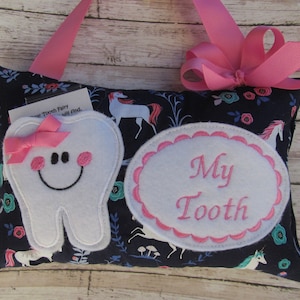 Personalized Tooth Fairy Pillow, Children's Keepsake, Custom Tooth Holder, Kids Gift, Tooth Fairy Gift
