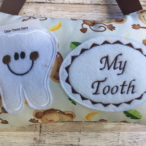 Personalized Tooth Fairy Pillow, Children&#39;s Keepsake, Custom Tooth Holder, Kids Gift, Tooth Fairy Gift