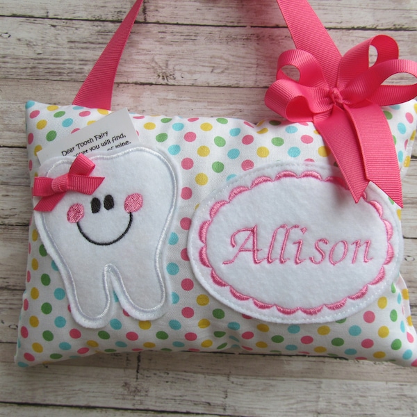 Almohada personalizada para el Hada de los Dientes, recuerdo infantil, soporte para dientes personalizado, regalo para niños, regalo para el Hada de los Dientes, regalo personalizado para bebés