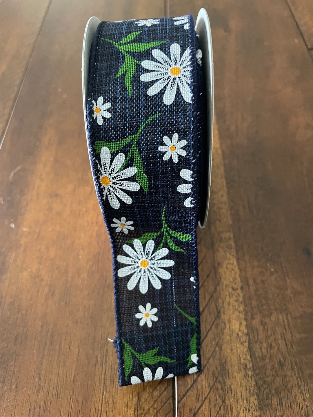 Dally Ribbon Daisy Ribbon, Wired Daisy Ribbon, Wired Navy Ribbonsold by the Yard - Etsy