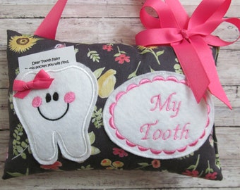Personalized Tooth Fairy Pillow, Children's Keepsake, Custom Tooth Holder, Kids Gift, Tooth Fairy Gift