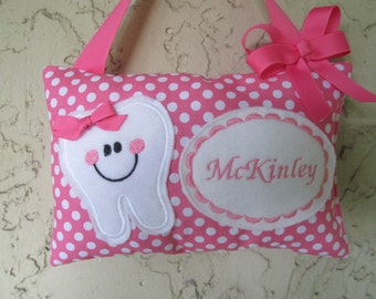 Personalized Tooth Fairy Pillow, Children's Keepsake, Custom Tooth Holder, Kids Gift, Tooth Fairy Gift