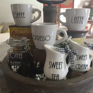 Coffee Bar Tiered Tray Decor, Coffee, Farmhouse Decor, Sweet Cream, Sweet Tea, Latte, Coffee Beans, Espresso