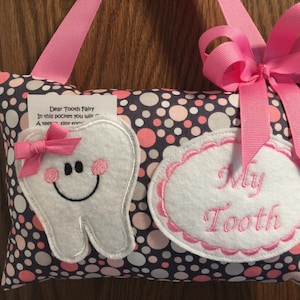 Personalized Tooth Fairy Pillow, Children&#39;s Keepsake, Custom Tooth Holder, Kids Gift, Tooth Fairy Gift