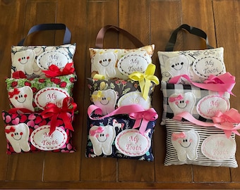 Tooth fairy pillows, SAMPLE SALE, ready to ship