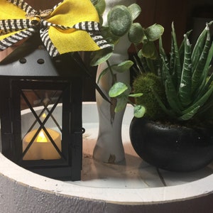 Lantern, lanterns, mini lantern, mini lanterns, Bees, bumblebee, tiered tray, tier tray, decorative shelf, mini bee lantern