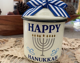Mini canister, canister, Hanukkah canister, mini hanukkah canister