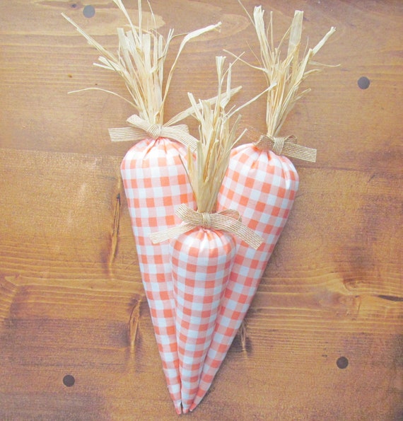 Farmhouse Easter Decor, Farmhouse Decor, Easter Carrots, Buffalo Check Easter Decor, Buffalo Check Carrots,