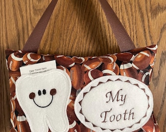 Personalized Custom Tooth Fairy Pillow, Tooth Pillow, Lost Tooth Pillow, Child's Pillow, Tooth Fairy, Football Pillow