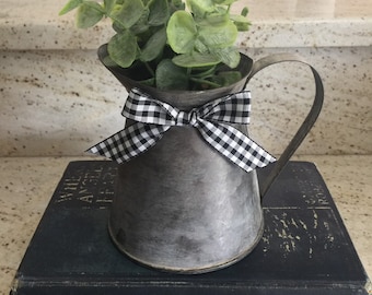 Tiered Tray Decor, Garden Decor, Greenery Decor,  Watering Pitcher, Mini Watering Pitcher, Galvanized Mini Pitcher.