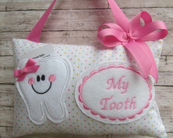 Personalized Tooth Fairy Pillow, Children's Keepsake, Custom Tooth Holder, Kids Gift, Tooth Fairy Gift