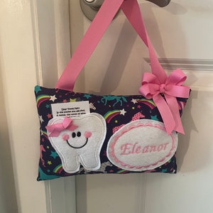 Tooth Fairy Pillow Pillow for loose tooth Baby Shower Gift, Unicorn, Unicorn Pillow image 3