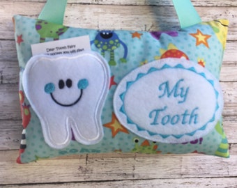 Tooth Fairy Pillow, Pillow for loose tooth, Baby Shower Gift