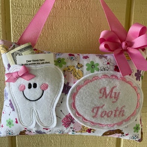 Personalized Tooth Fairy Pillow, Children&#39;s Keepsake, Custom Tooth Holder, Kids Gift, Tooth Fairy Gift
