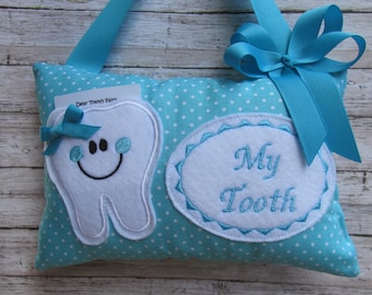 Personalized Tooth Fairy Pillow, Children's Keepsake, Custom Tooth Holder, Kids Gift, Tooth Fairy Gift