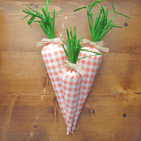 Buffalo Check Easter, Buffalo Check Easter Carrots, Farmhouse Easter Decor, Farmhouse Decor, Easter Carrots, Buffalo Check Easter Decor,