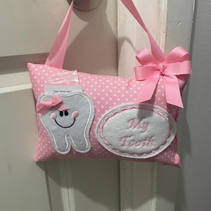 Personalized Tooth Fairy Pillow, Children&#39;s Keepsake, Custom Tooth Holder, Kids Gift, Tooth Fairy Gift