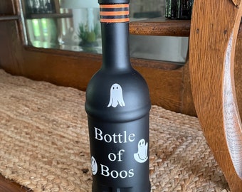 Halloween Glass Bottle of Boos