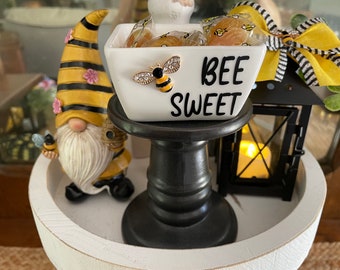 Bee Tiered Tray Decor, Bee Decor, Bee Collector, Bee Candy Dish, Honey Bee Decor