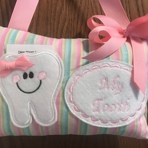Personalized Tooth Fairy Pillow, Children&#39;s Keepsake, Custom Tooth Holder, Kids Gift, Tooth Fairy Gift
