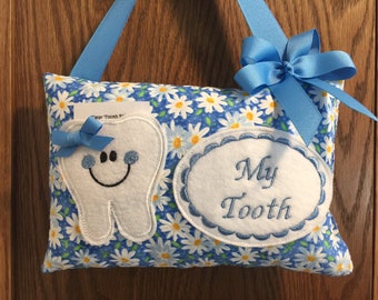 Personalized Tooth Fairy Pillow, Children's Keepsake, Custom Tooth Holder, Kids Gift, Tooth Fairy Gift