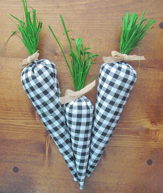 Buffalo Check Easter, Buffalo Check Easter Carrots, Farmhouse Easter Decor, Farmhouse Decor, Easter Carrots, Buffalo Check Easter Decor,