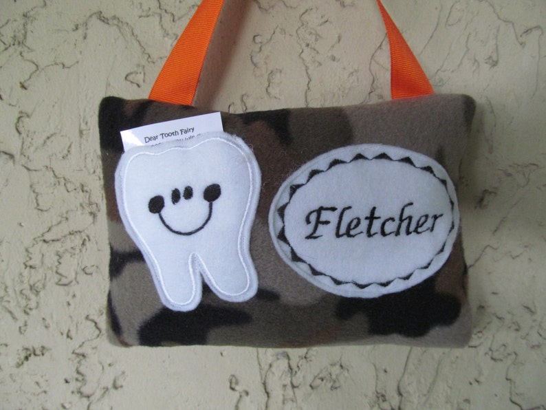 Tooth Fairy Pillow Pillow for loose tooth Baby Shower Gift afbeelding 1