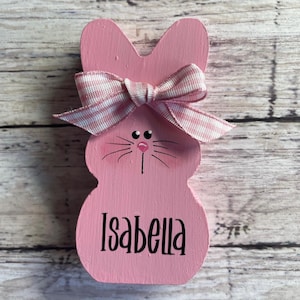 Easter Decor, Personalized Easter Bunnies, Easter Peeps, Easter place cards, Easter Bunny Decor, Now in 2 sizes Bild 5