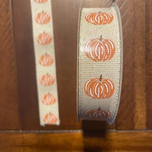 Fall ribbon, ribbon, 7/8 inch fall ribbon, Pumpkin Ribbon full rolls